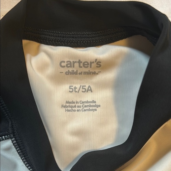 Carter's Black and Tan Palm‎ Tree Long Sleeve Sun Shirt - Picture 5 of 7